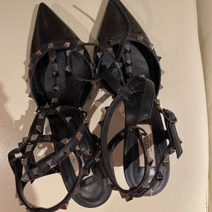 Valentino Garavani Rockstud Ankle Strap Heels